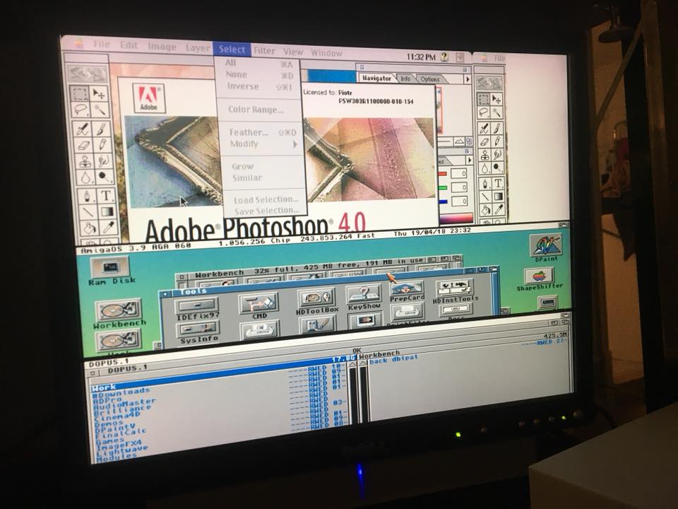Running Amiga OS 3.1 and Mac emulator
