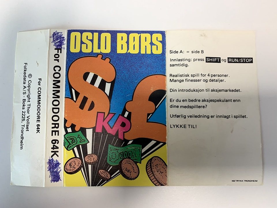Original cassette cover for Oslo Børs