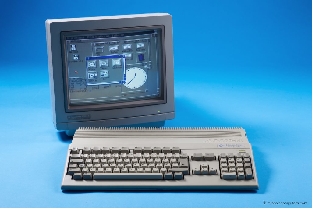 My Amiga 500 Plus with a Commodore 1084 monitor