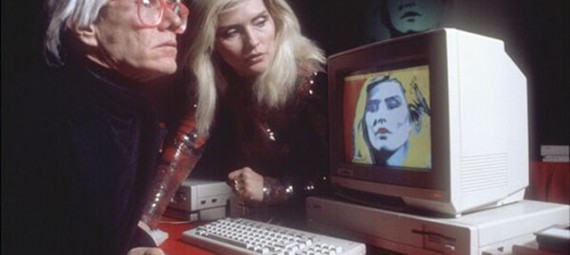 Amiga 1000 launch show - Debbie Harry and Andy Warhol
